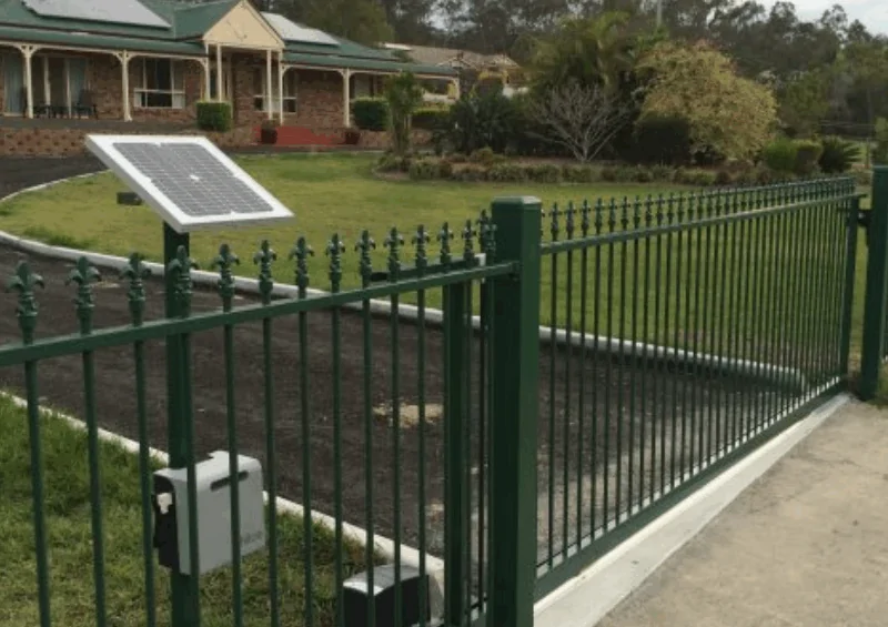 Ideal for remote areas, solar sliding gate automation operates independently of mains power.