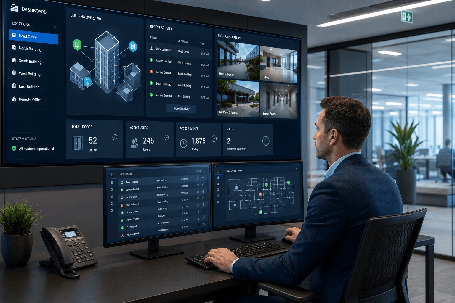 Discover how cloud access control for office environments helps managers oversee multiple entrances, users, and locations from a single dashboard