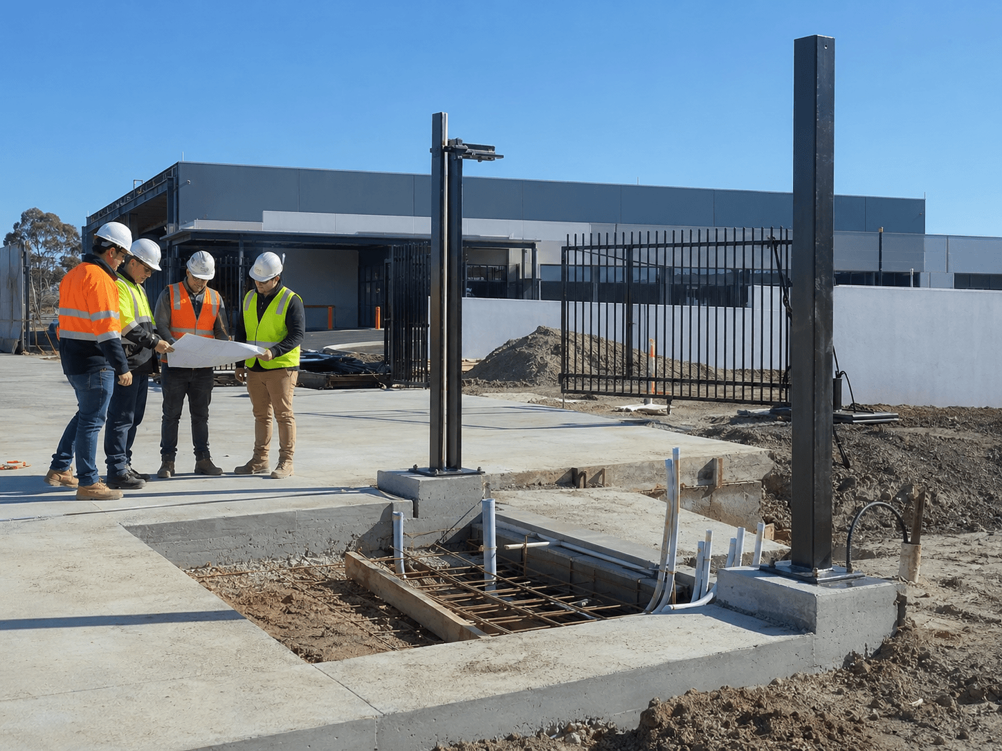 Learn cantilever gate concrete slab requirements coming with builder-focused guidance on footings, conduits, motor pads, drainage and automation setup.
