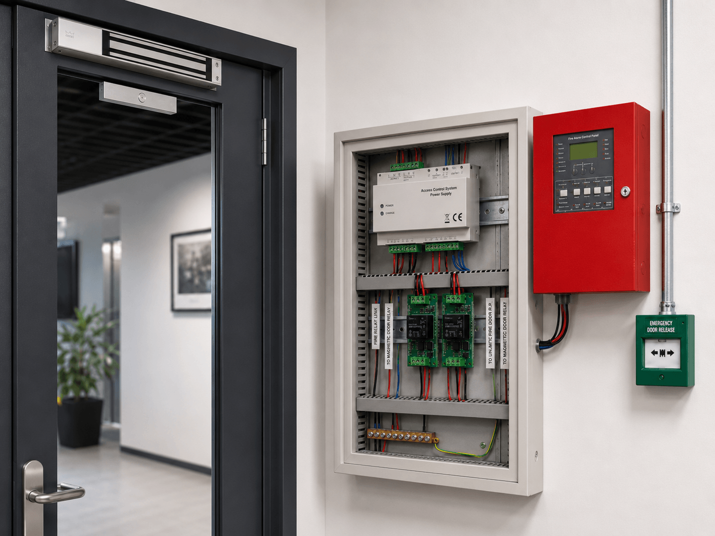 Fire Alarm Access Control Relay Wiring: Interfacing Magnetic Security Doors Safely
