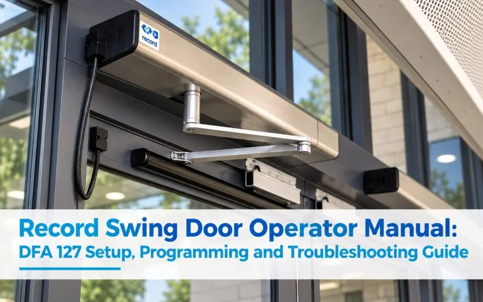 Record Swing Door Operator Manual: DFA 127 Setup, Programming and Troubleshooting Guide
