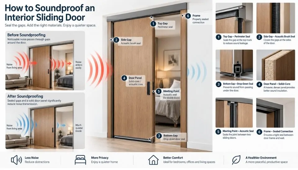 How to Soundproof Sliding Doors: Seal Gaps and Improve Door Performance (AI-generated image; content provided by Digital Home Systems)