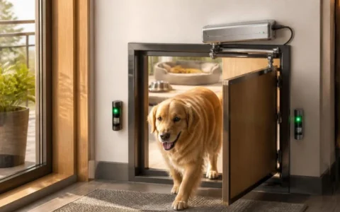 Choosing an automatic swing door opener for dogs means checking safety sensors, door movement, obstacle response and emergency access before installation.